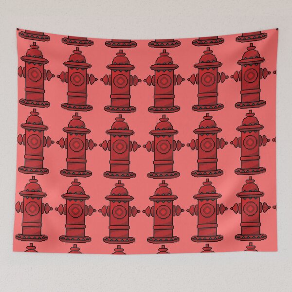 Item preview, Pixel Art Fire Hydrant designed and sold by Potato Quality Prints.
