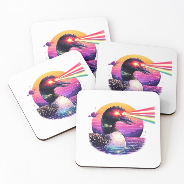 Item preview, Retro Sci-Fi Loon with Laser Eyes Illustration designed and sold by PopPizzazz.
