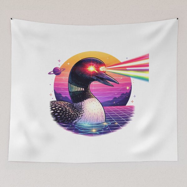 Item preview, Retro Sci-Fi Loon with Laser Eyes Illustration designed and sold by PopPizzazz.