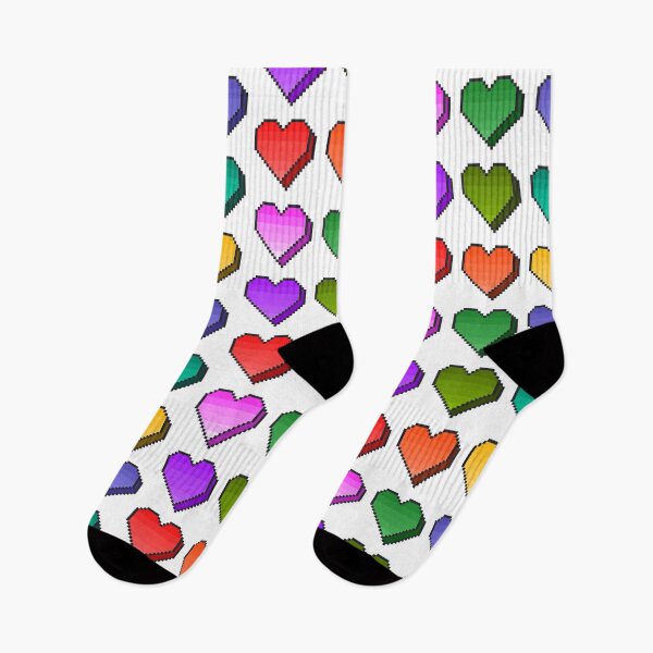 Item preview, Pixel Art Rainbow Hearts designed and sold by Potato Quality Prints.