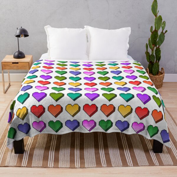 Item preview, Pixel Art Rainbow Hearts designed and sold by Potato Quality Prints.