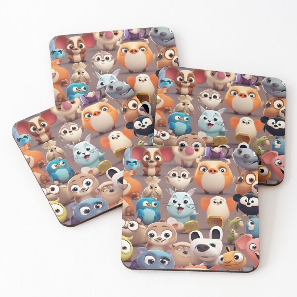 Item preview, Whimsical Gathering of Adorable Cartoon Critters designed and sold by CASASIS_MERCH.