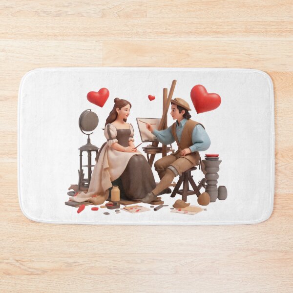 Item preview, Ethereal Artist's Muse Captured in Timeless Elegance Scene designed and sold by PluffyPanda.