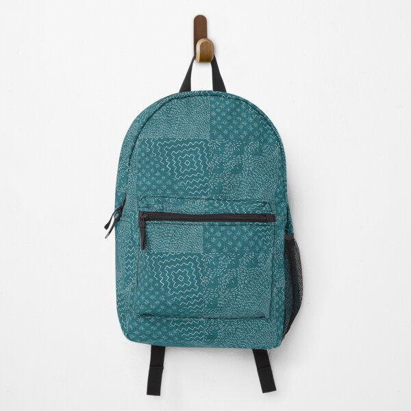 Item preview, Teal Stitch Japanese Visible Mended Fabric Print  designed and sold by LoveAlways-AEP.