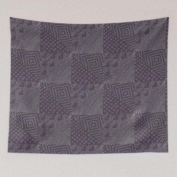 Item preview, Lavender Stitch Japanese Visible Mended Fabric Print  designed and sold by LoveAlways-AEP.