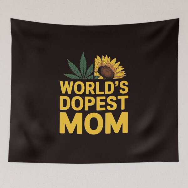 Item preview, World’s Dopest Mom Sunflower and cannabis leaf 420 designed and sold by MichaelStalkas.