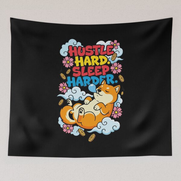 Item preview, Sleep Hustle Shiba vector art designed and sold by Tong4130.