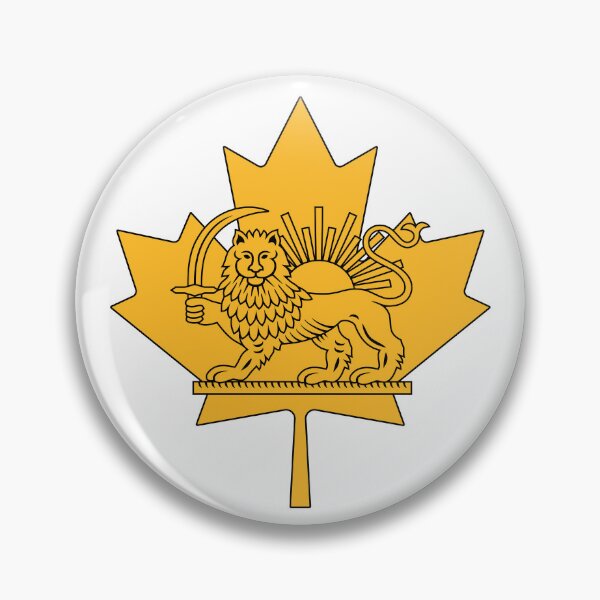 Item preview, Canadian–Iranian Heritage Flag | Lion and Sun Meets the Maple Leaf designed and sold by FlagX.