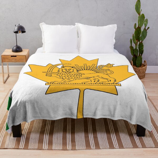 Item preview, Canadian–Iranian Heritage Flag | Lion and Sun Meets the Maple Leaf designed and sold by FlagX.