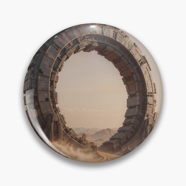 Item preview, Forgotten Monolith: Ancient Sci-Fi Gate in the Desert designed and sold by KYOFRAME.