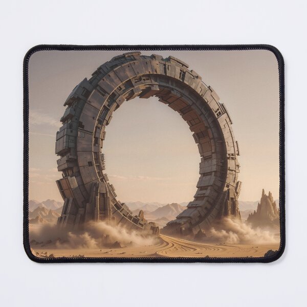 Item preview, Forgotten Monolith: Ancient Sci-Fi Gate in the Desert designed and sold by KYOFRAME.
