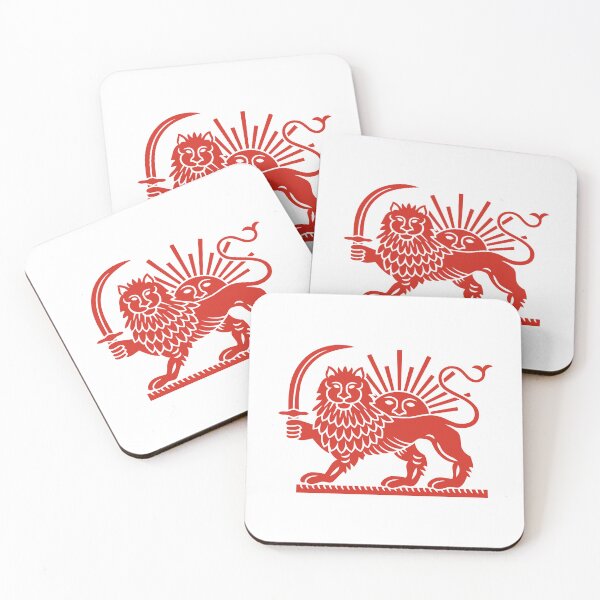 Item preview, Canadian–Iranian Heritage Flag | Lion and Sun Meets the Maple Leaf designed and sold by FlagX.