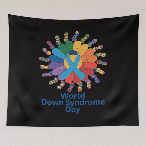 Item preview, World Down Syndrome Day Socks Down Right Kids 21 March designed and sold by Vexat062Art.