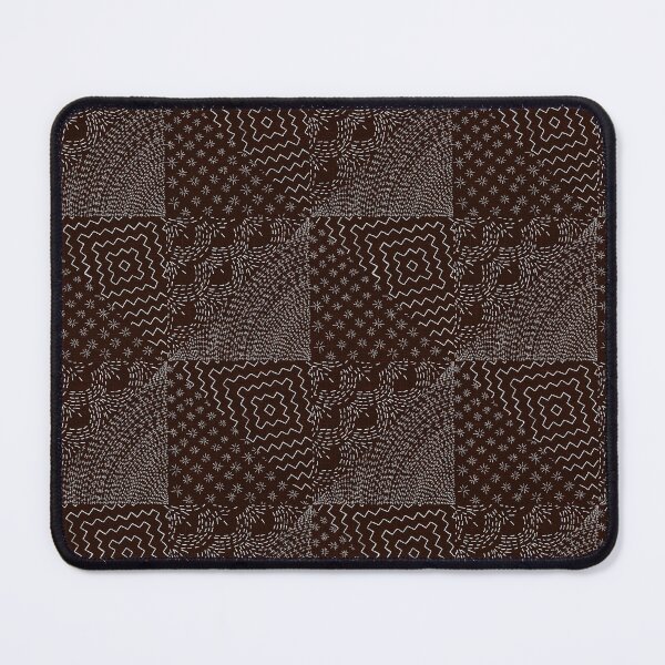 Item preview, Espresso Stitch Japanese Visible Mended Fabric Print  designed and sold by LoveAlways-AEP.