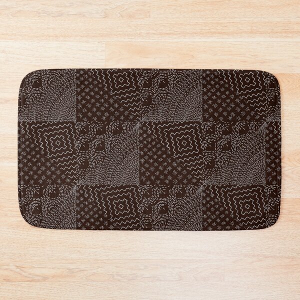 Item preview, Espresso Stitch Japanese Visible Mended Fabric Print  designed and sold by LoveAlways-AEP.