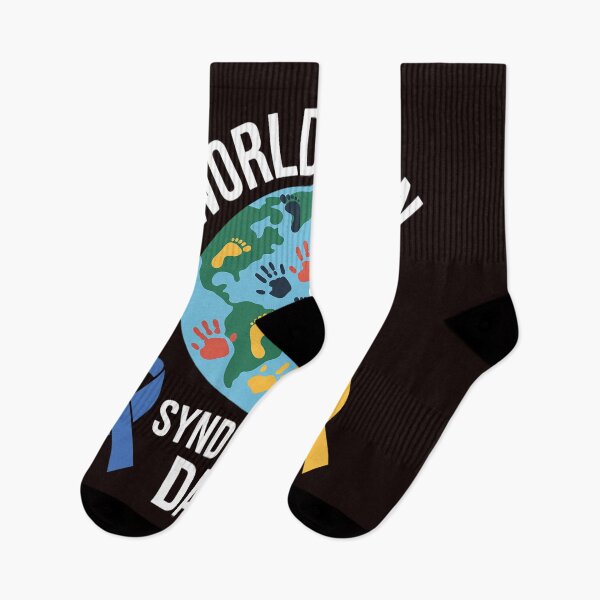 Item preview, World Down Syndrome Day March 21 Awareness Socks Down Right designed and sold by MichaelStalkas.
