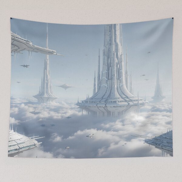 Item preview, Ethereal Spire: The Celestial Outpost Above the Clouds designed and sold by KYOFRAME.