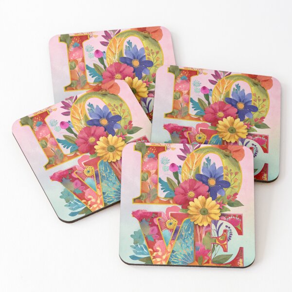 Item preview, Colorful floral Love Valentines day card designed and sold by MendaciousMina.
