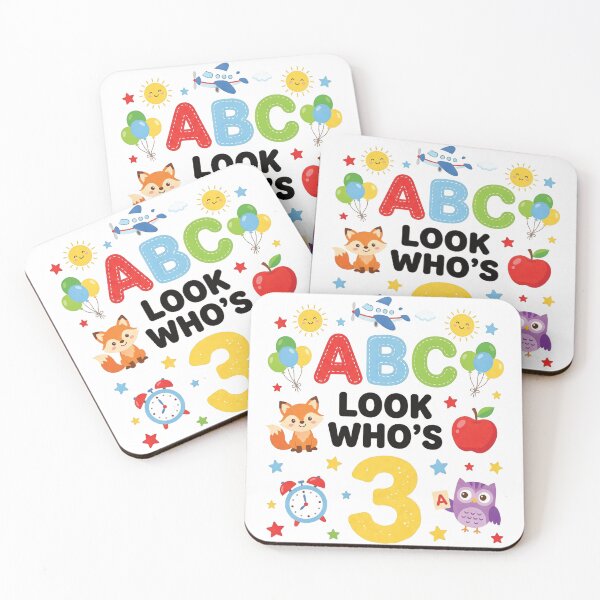 Item preview, Cute ABC Look Who's 3 Kids Third Birthday Alphabet designed and sold by GridText.