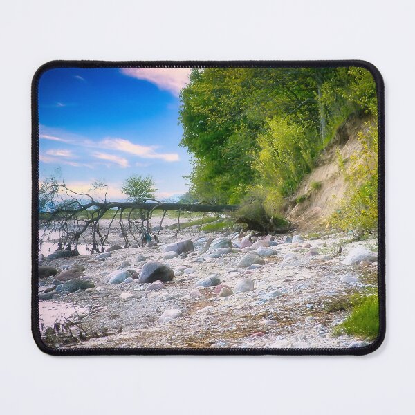 Item preview, A fallen tree on the beach of Eckernförde on the German Baltic coast designed and sold by Creative Waves Media.