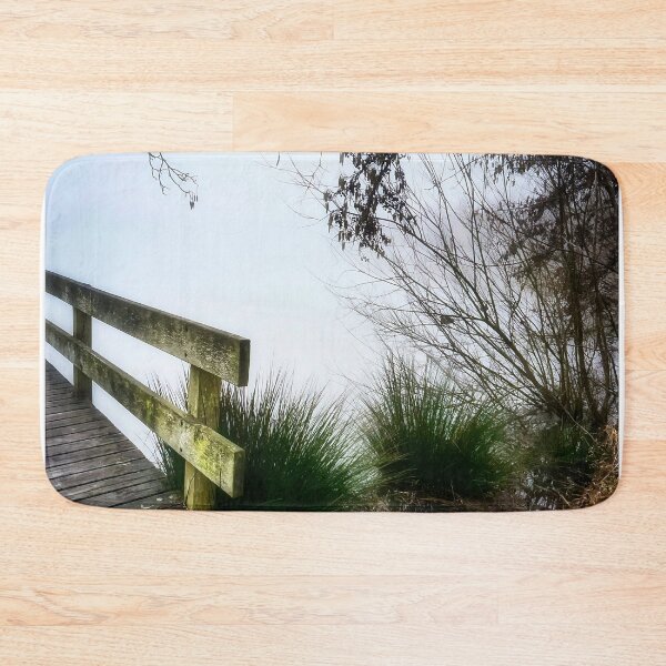 Item preview, Fog covers a small lake on the North Sea coast near Tossens. designed and sold by Creative Waves Media.