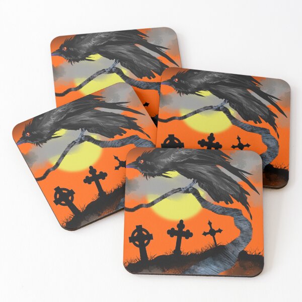 Item preview, Raven on Orange  designed and sold by Digital Attic 95.