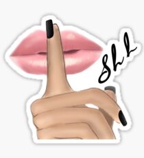Shh Lip Art Sticker