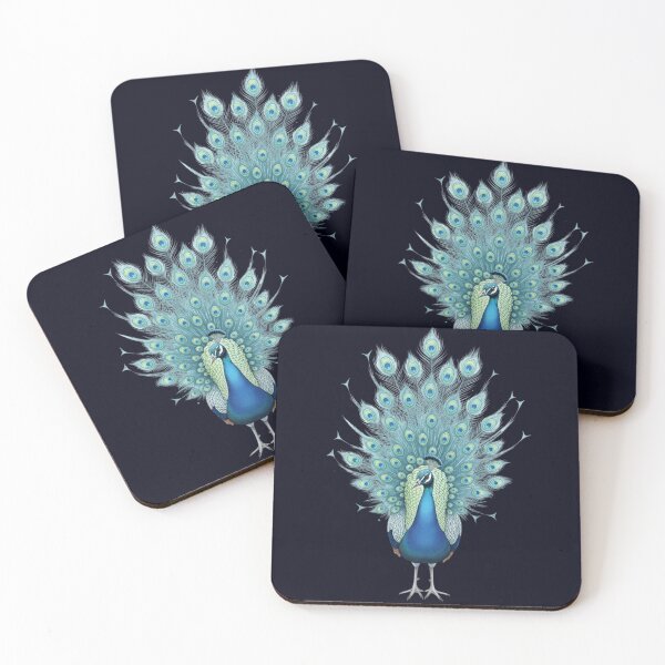 Item preview, Pavo Real Elegante con Plumas Turquesa – Ilustración Artística designed and sold by soletstudio.