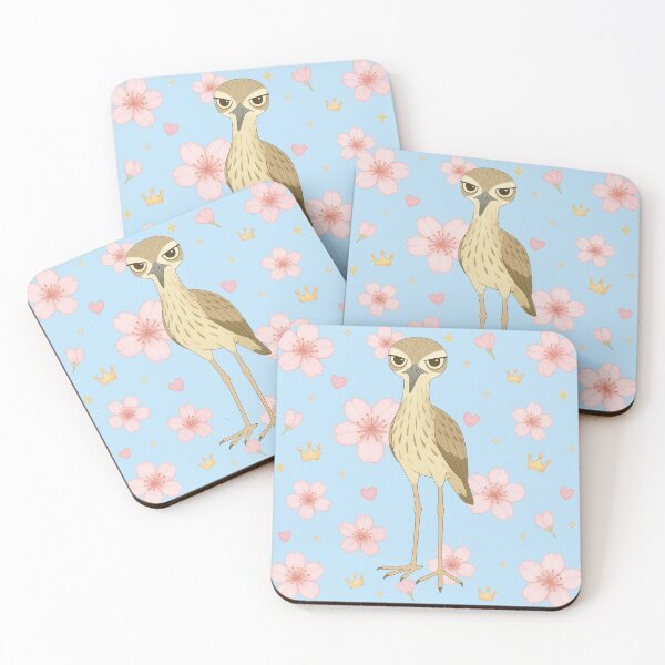 Item preview, Stone-Curlew with Cherry Blossoms - Blue designed and sold by HIMEKARI.