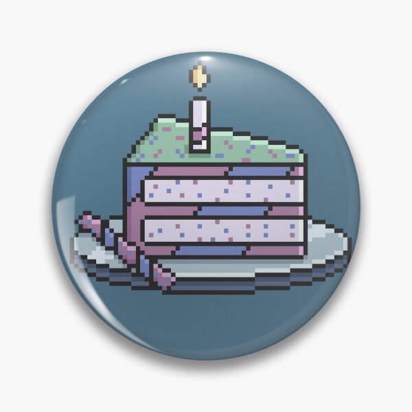 Item preview, Pixel Art Birthday Cake designed and sold by Potato Quality Prints.