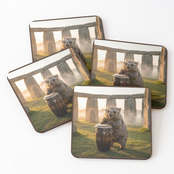 Item preview, Wombat Drumming at Stonehenge designed and sold by Tridentulus.