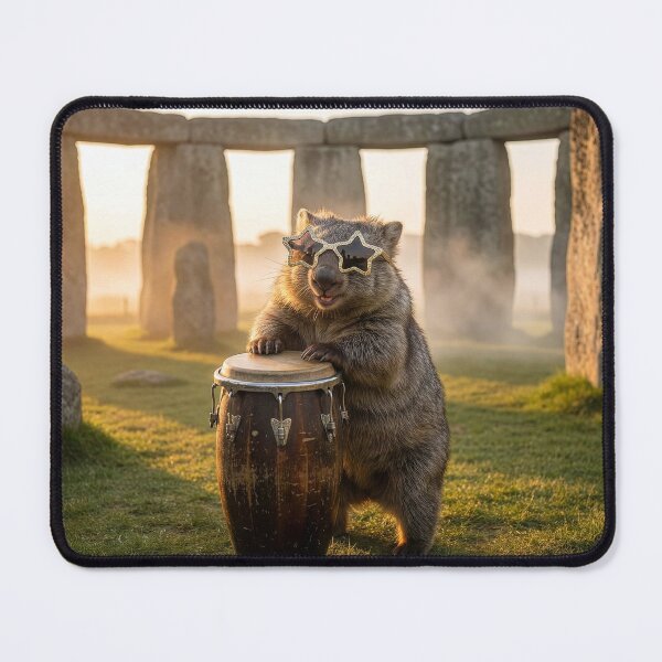 Item preview, Wombat Drumming at Stonehenge designed and sold by Tridentulus.