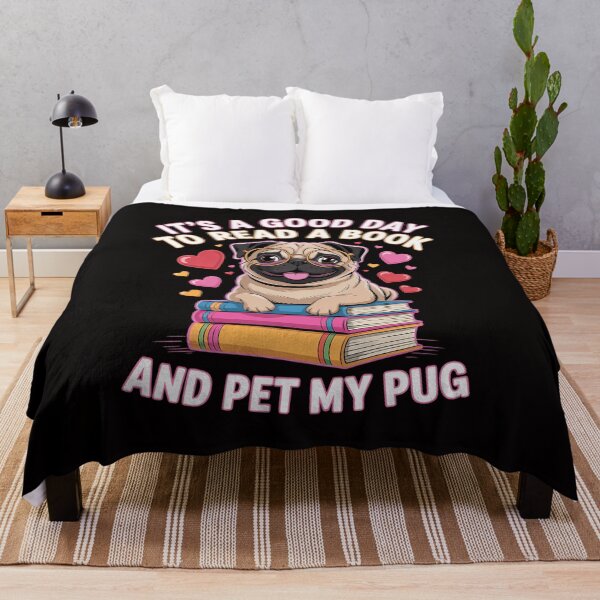 Item preview, Womens It's A Good Day To Read A Book And Pet My Pug designed and sold by HudsonErik.