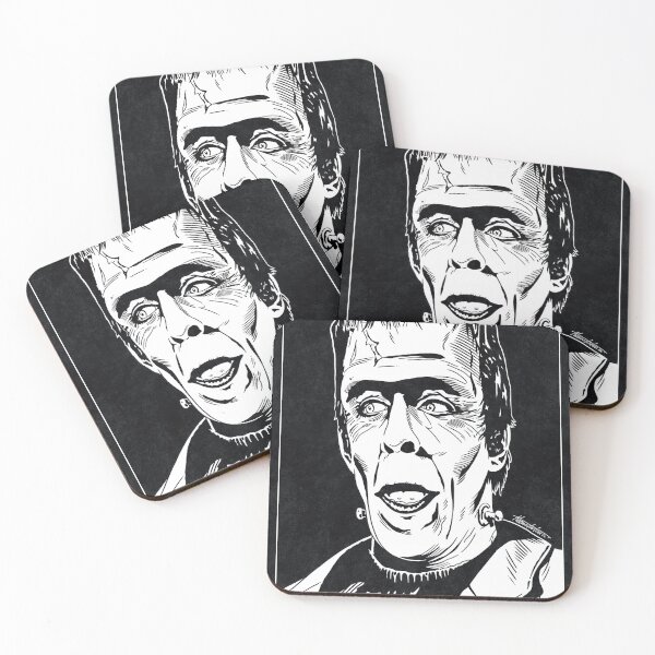 Item preview, HERMAN MUNSTER - The Munsters (Black and White) designed and sold by FamousWeirdosRB.
