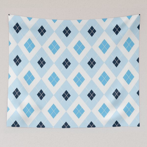 Item preview, blue patterns triangles designed and sold by pksart1.