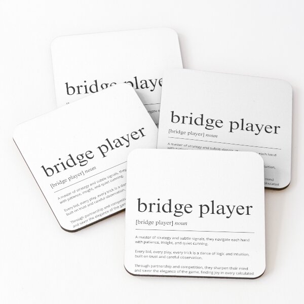 Item preview, Bridge Player Gift Print | Dictionary Definition Wall Art | Card Game Decor | Minimalist Typography Poster designed and sold by shopcanva.