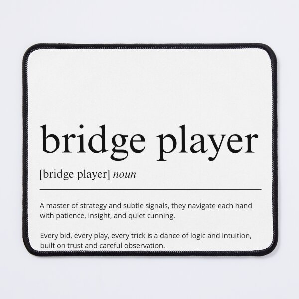 Item preview, Bridge Player Gift Print | Dictionary Definition Wall Art | Card Game Decor | Minimalist Typography Poster designed and sold by shopcanva.