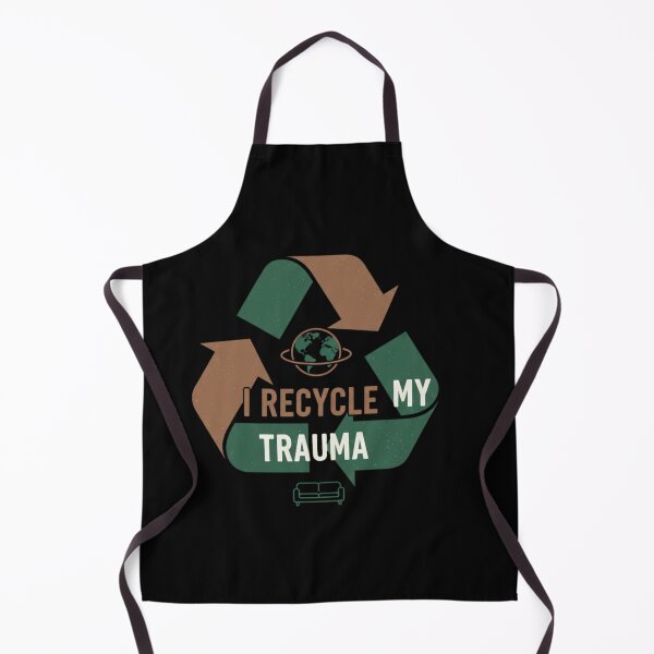 Item preview, I Recycle My Trauma Funny Mental Health Sticker - Dark Humor Therapy Joke Eco Conscious designed and sold by RealVibeVault.