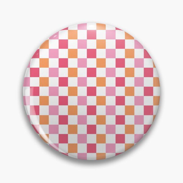 Item preview, Orange & Pink Variety Check Pixel Pattern designed and sold by Potato Quality Prints.