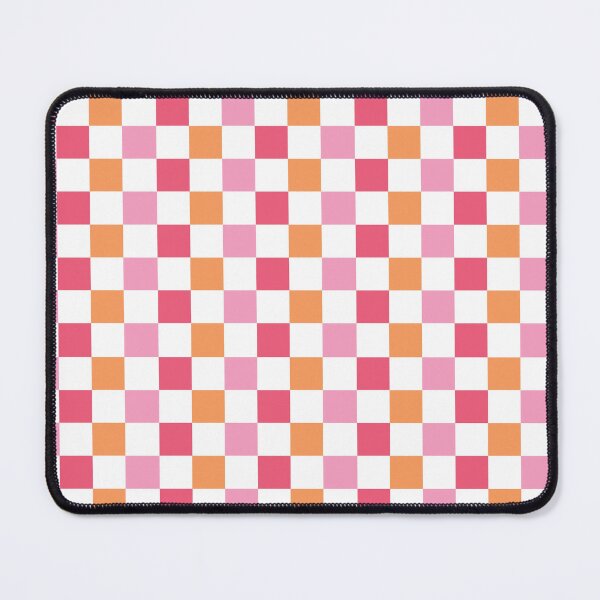 Item preview, Orange & Pink Variety Check Pixel Pattern designed and sold by Potato Quality Prints.