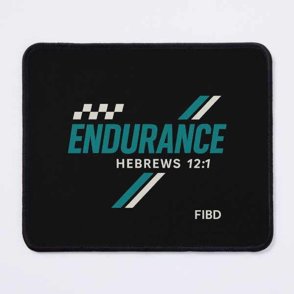 Item preview, Endurance – Hebrews 12:1 | Christian Fitness & Athletic Apparel | Faith Workout Design | Inspirational Scripture Activewear | FIBD Athletic Line designed and sold by Faith In Black Designs.