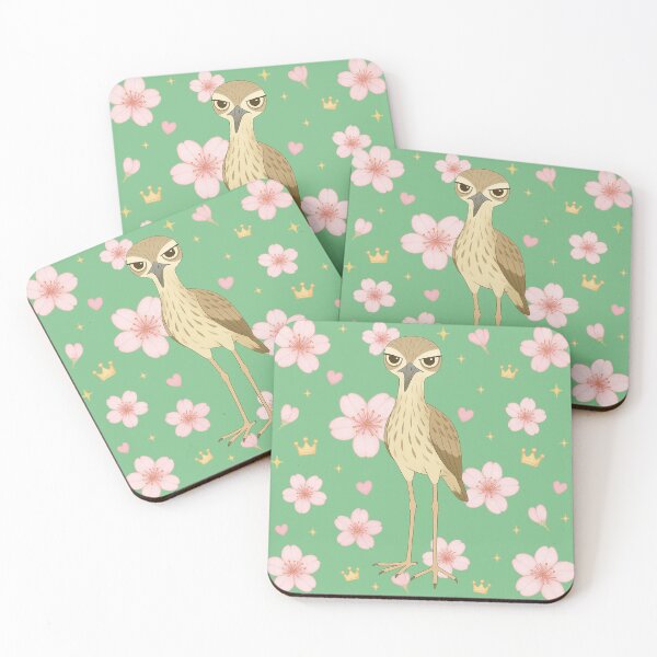 Item preview, Stone-Curlew with Cherry Blossoms - Green designed and sold by HIMEKARI.