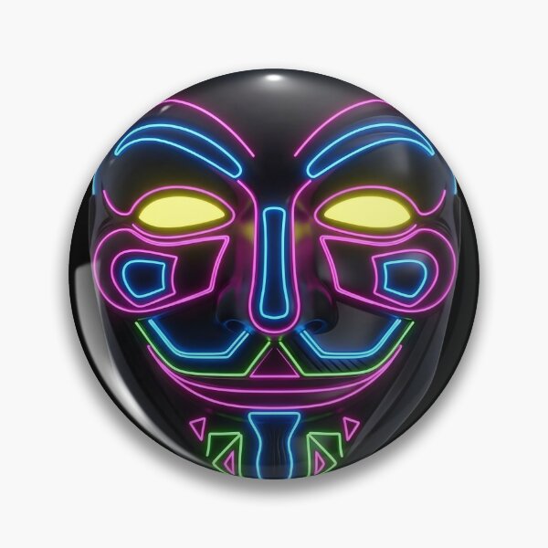 Artikelvorschau, Neon Vendetta: Cyberpunk Anonymous Mask entworfen und verkauft von Brendan Arthur Ring.