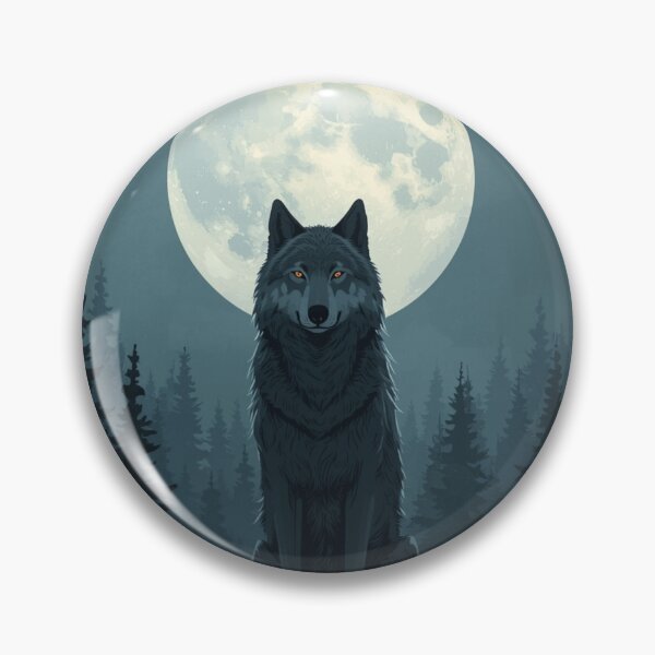 Item preview, Quiet, But Still Brave – Wolf Under the Full Moon designed and sold by soletstudio.