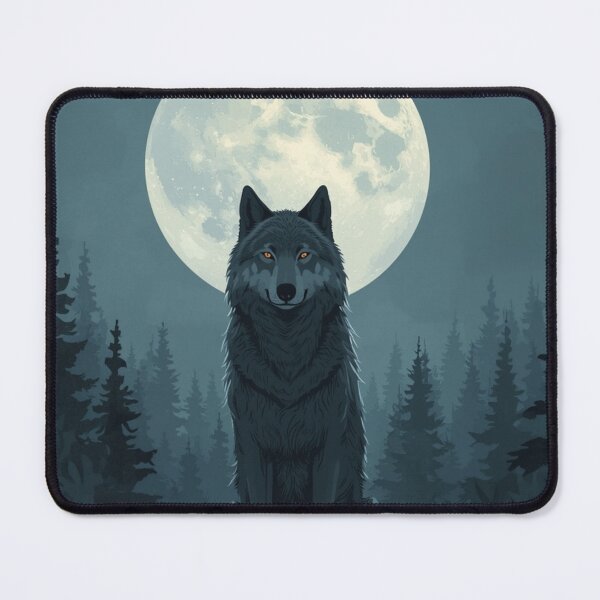 Item preview, Quiet, But Still Brave – Wolf Under the Full Moon designed and sold by soletstudio.