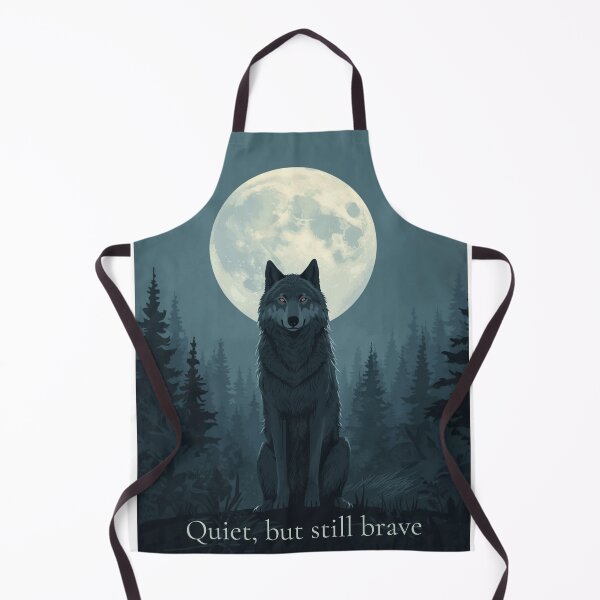 Item preview, Quiet, But Still Brave – Wolf Under the Full Moon designed and sold by soletstudio.