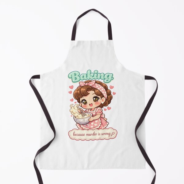 Item preview, Baking Because Murder Is Wrong (Cute Style) designed and sold by NADIASHOP86.