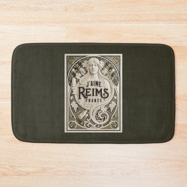 Item preview, J’aime Reims, France – Art Nouveau Champagne Mosaic designed and sold by FrancophileFun.