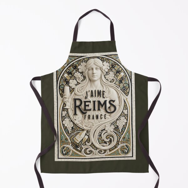 Item preview, J’aime Reims, France – Art Nouveau Champagne Mosaic designed and sold by FrancophileFun.