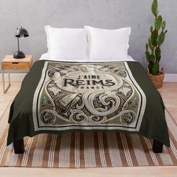 Item preview, J’aime Reims, France – Art Nouveau Champagne Mosaic designed and sold by FrancophileFun.
